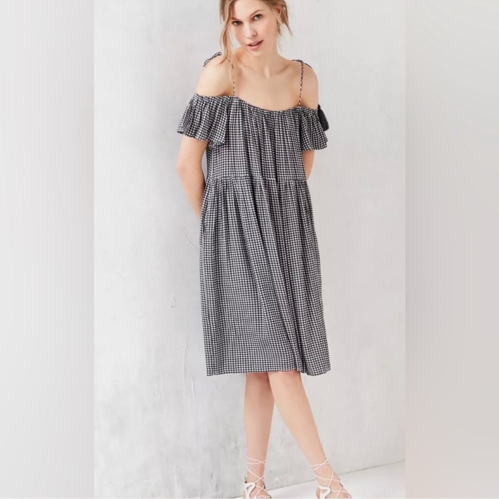 Little White Lies Francois Off-The-Shoulder Dress Gray Size Small